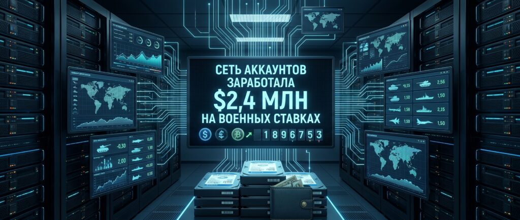 Сеть аккаунтов заработала $2,4 млн на военных ставках