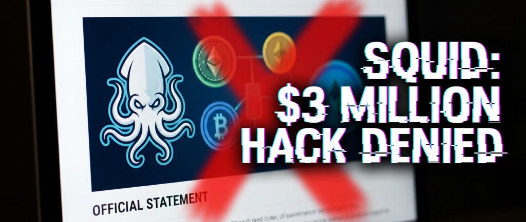 Вот краткий заголовок для этой новости:

Squid опроверг причастность к взлому на $3 млн