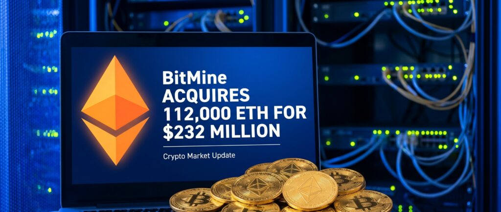BitMine купила 112 000 ETH за $232 млн