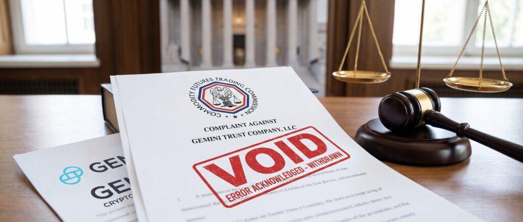 CFTC признала ошибку: иск к Gemini аннулируют