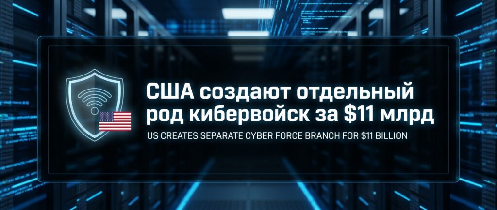 Вот краткий заголовок для этой новости:

США создают отдельный род кибервойск за $11 млрд