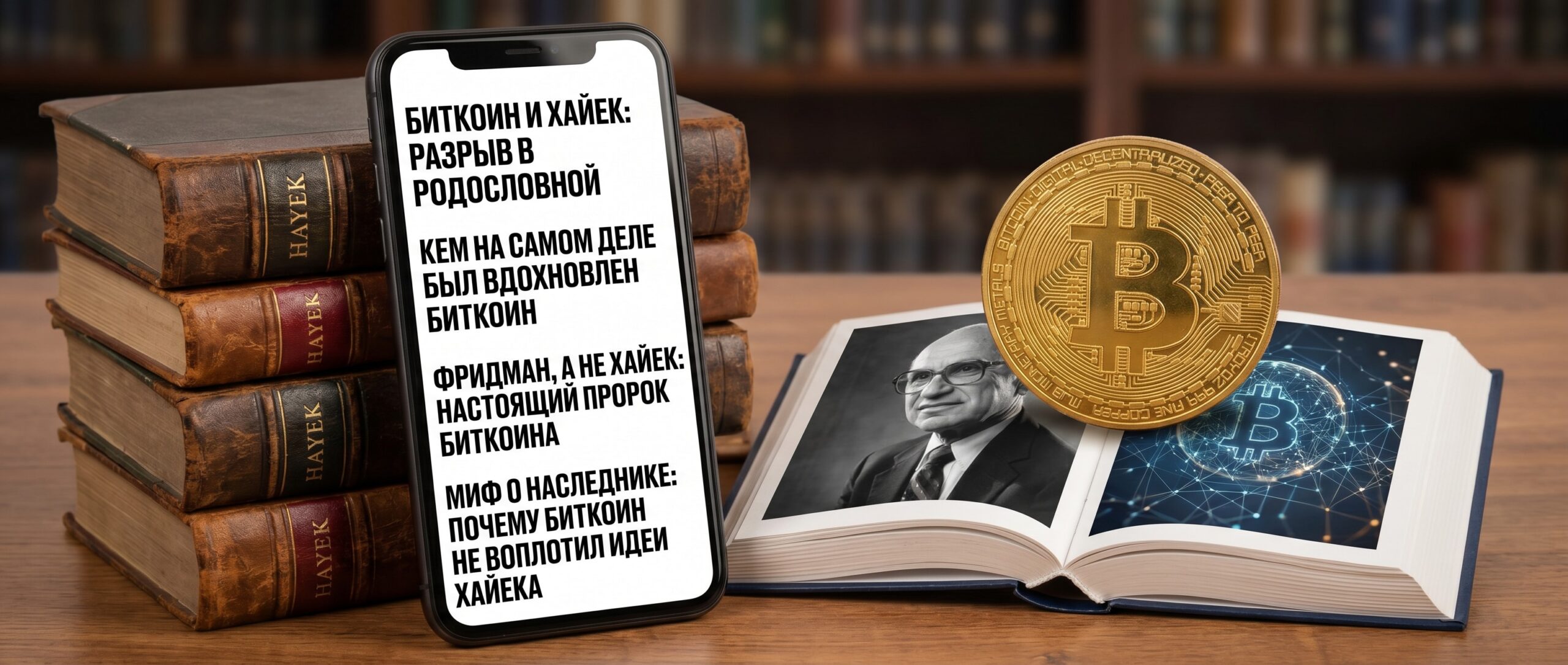 Вот несколько кратких заголовков для этой новости: * <strong>Биткоин и Хайек: разрыв в родословной</strong>
* <strong>Кем на самом деле был вдохновлен биткоин</strong>
* <strong>Фридман, а не Хайек: настоящий пророк биткоина</strong>
* <strong>Миф о наследнике: почему биткоин не воплотил идеи Хайека</strong> 1 1780656005551 751974 scaled
