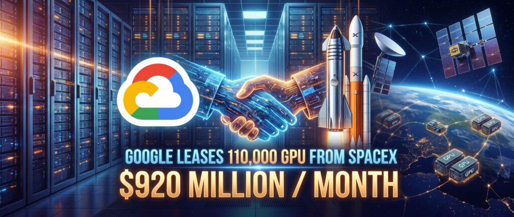 Google арендует 110 000 GPU у SpaceX за $920 млн в месяц