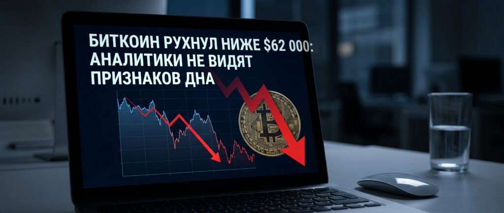 Вот краткий заголовок для этой новости:

Биткоин рухнул ниже $62 000: аналитики не видят признаков дна