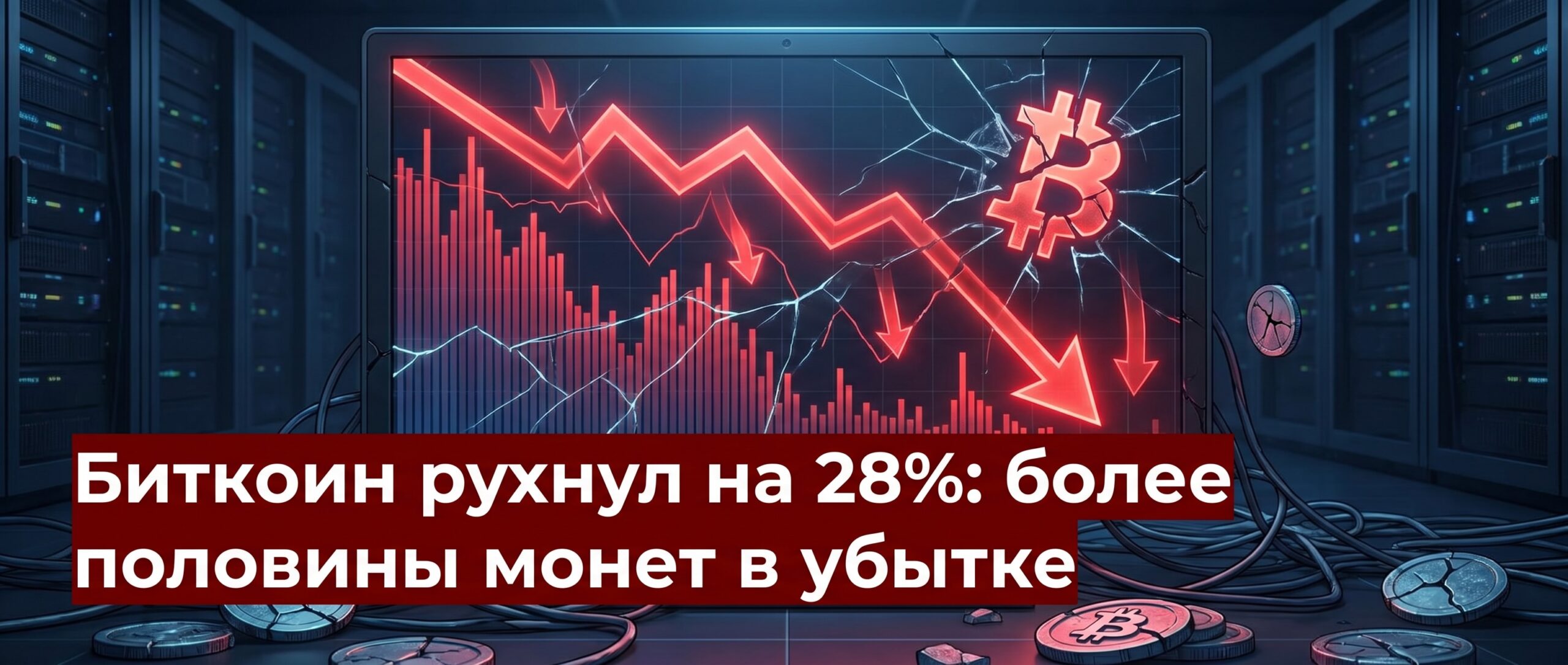 Вот краткий заголовок для этой новости: <strong>Биткоин рухнул на 28%: более половины монет в убытке</strong> 1 1781097055696 585707 scaled