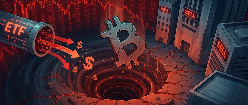 Биткоин не находит дна: отток из ETF и продажи институционалов