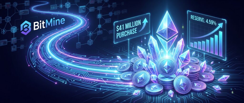 BitMine купила ETH на $41 млн, наращивая резерв до 4,59%