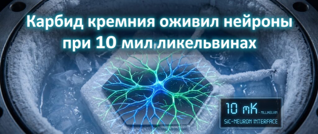 Вот краткий заголовок для этой новости:

Карбид кремния оживил нейроны при 10 милликельвинах