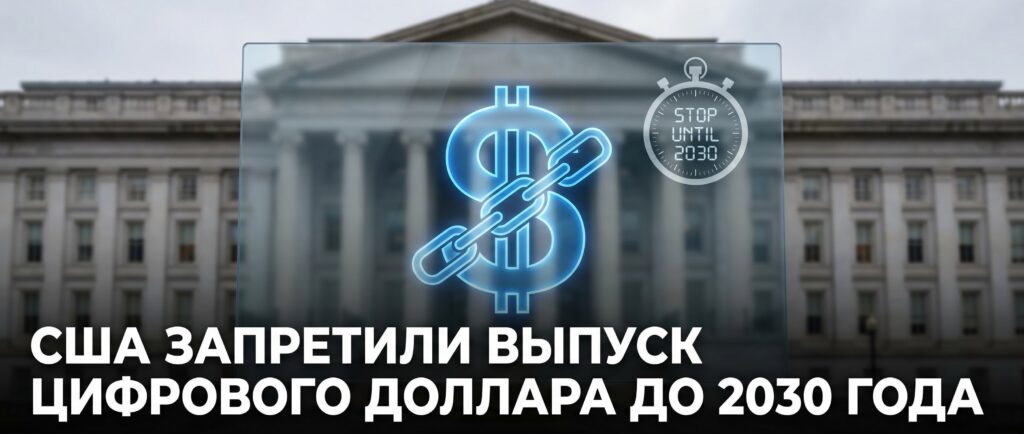 Вот краткий заголовок для этой новости:

США запретили выпуск цифрового доллара до 2030 года