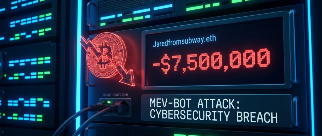 MEV-бот Jaredfromsubway.eth потерял $7,5 млн из-за хакерской атаки