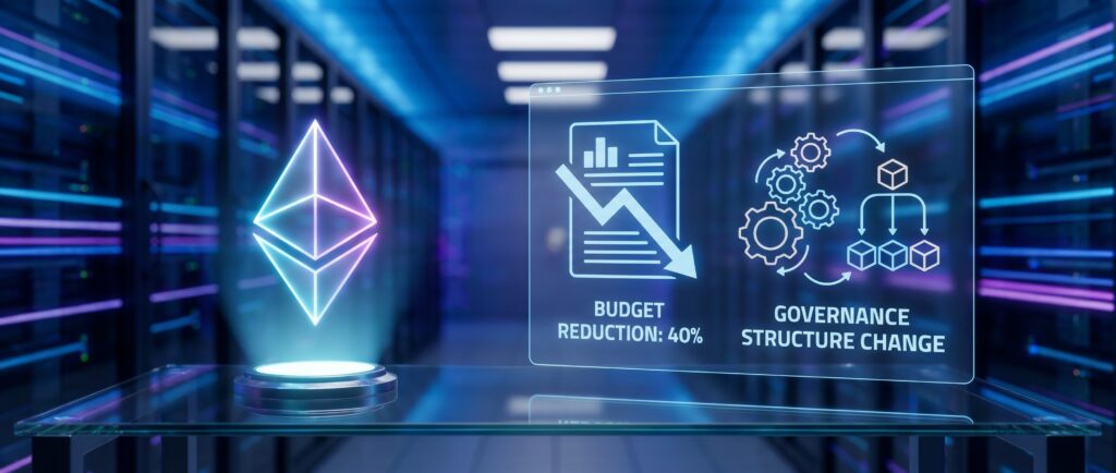 Ethereum Foundation сокращает бюджет на 40% и меняет структуру управления