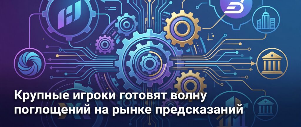 Вот краткий заголовок для этой новости:

Крупные игроки готовят волну поглощений на рынке предсказаний