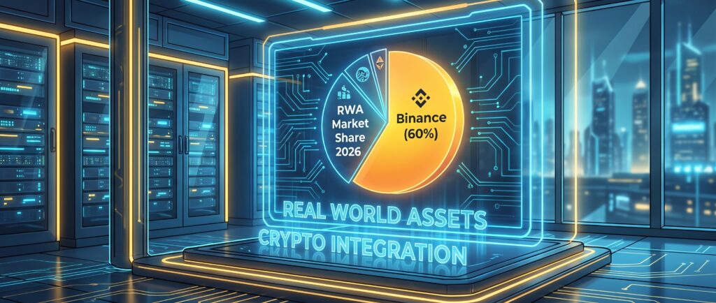 Вот краткий заголовок для этой новости:

Binance заняла 60% рынка RWA в 2026 году