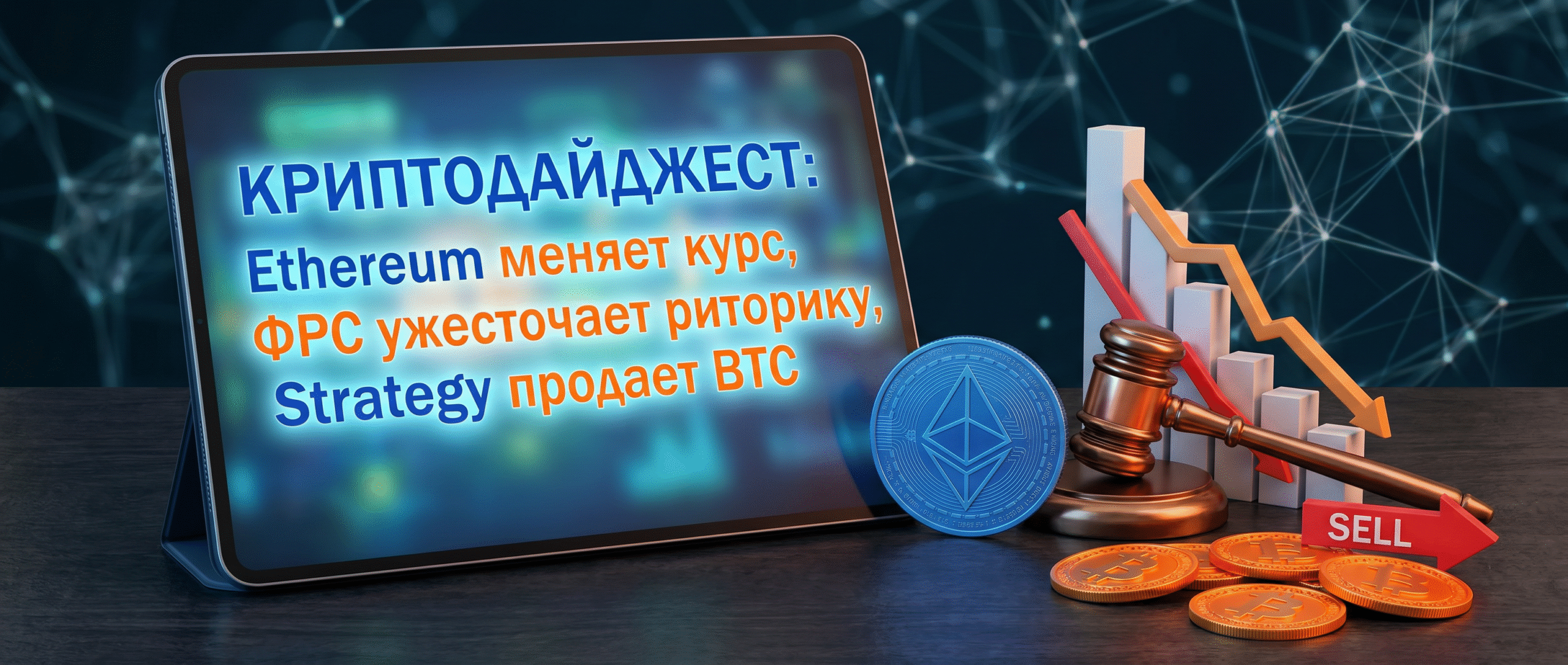Вот краткий заголовок для этой новости: <strong>Криптодайджест: Ethereum меняет курс, ФРС ужесточает риторику, Strategy продает BTC</strong> 1 1783759078482 5744032 scaled