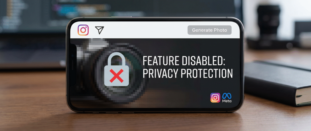 Вот краткий заголовок для новости:

Meta отключила генерацию фото по аккаунтам Instagram из-за приватности