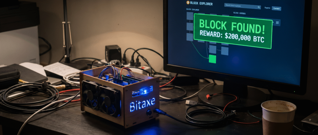 Одиночка на Bitaxe добыл блок биткоина за $200 000