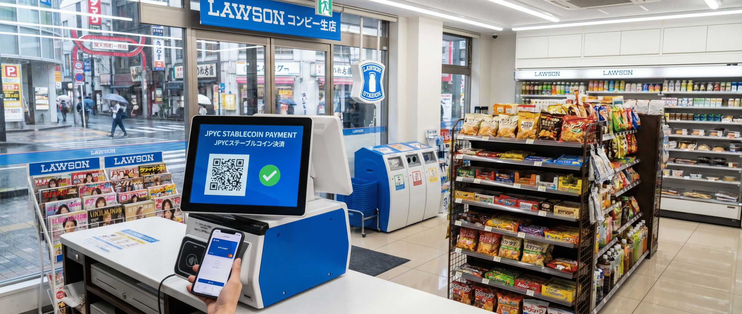 Япония тестирует оплату стейблкоином JPYC в Lawson 1 1783957174840 7450473 scaled