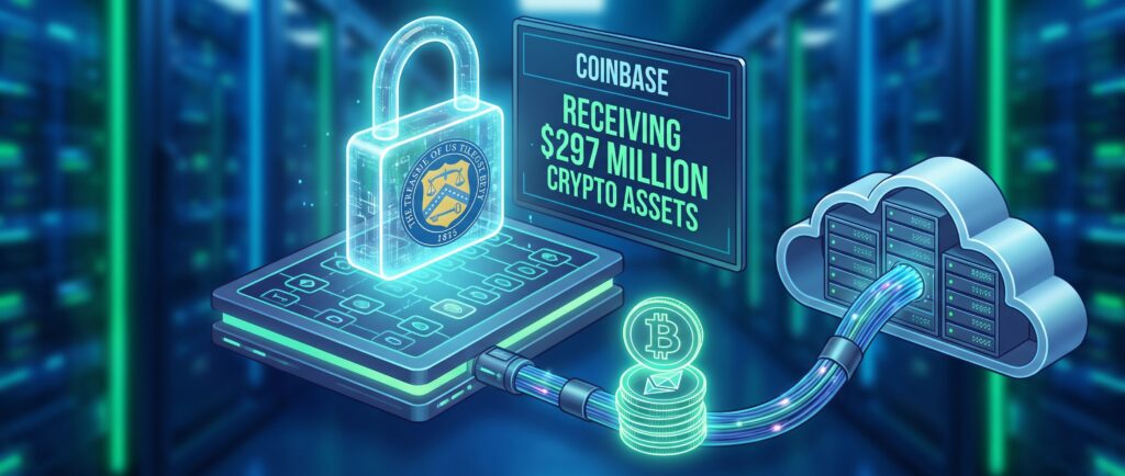 Правительство США перевело биткоины и эфир на $297 млн в Coinbase