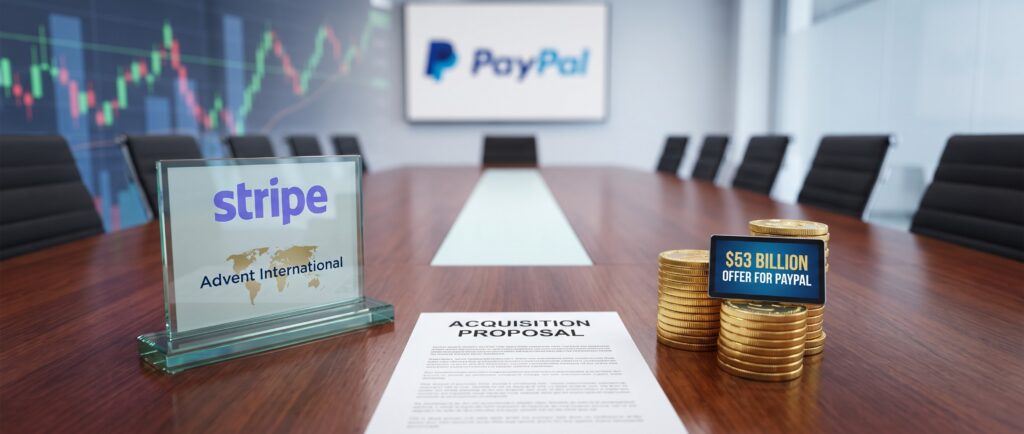 Stripe и Advent предложили $53 млрд за PayPal