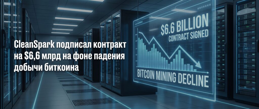 CleanSpark подписал контракт на $6,6 млрд на фоне падения добычи биткоина