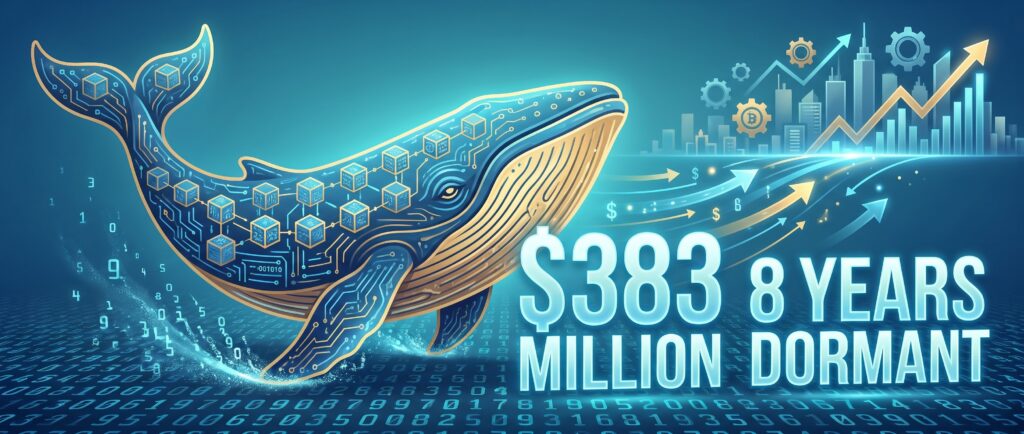 Пробуждение биткоин-кита: $383 млн сдвинуты впервые за 8 лет