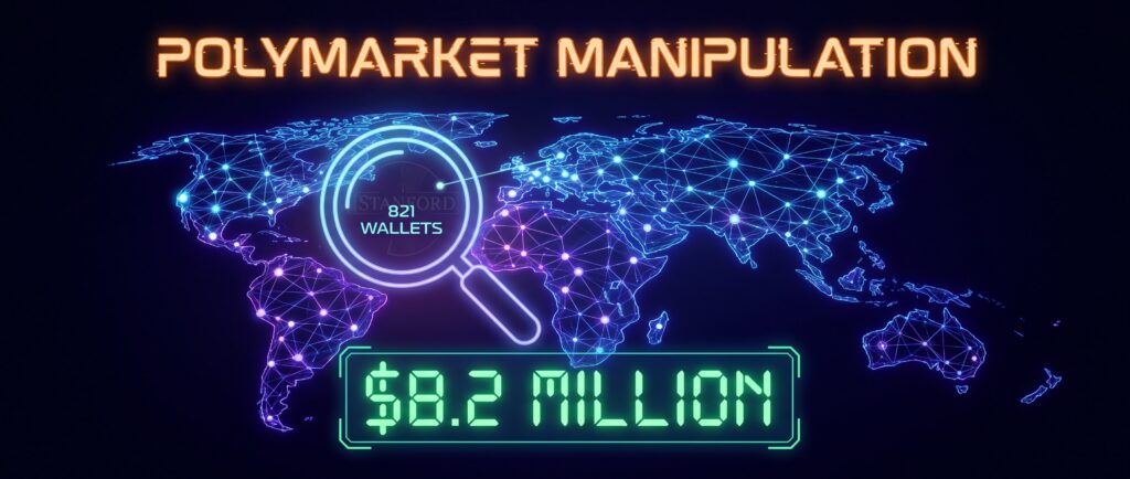 Вот краткий заголовок для новости:

Стэнфорд выявил манипуляции на Polymarket: 821 кошелек заработал $8,2 млн