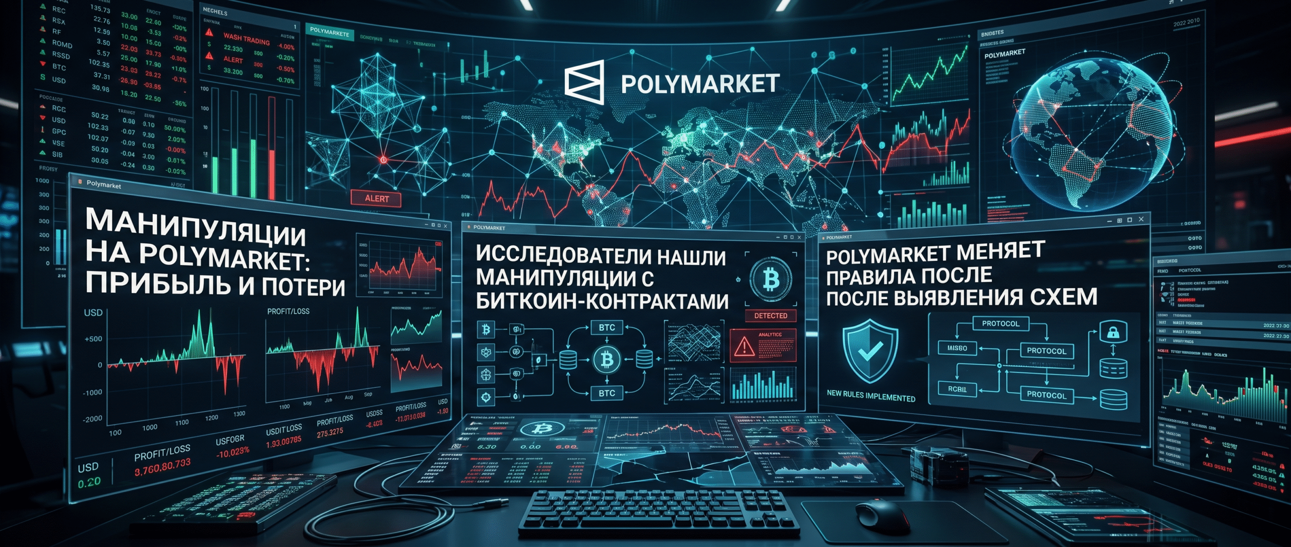 Вот несколько кратких заголовков для этой новости на русском языке: 1. Манипуляции на Polymarket: прибыль и потери
2. Исследователи нашли манипуляции с биткоин-контрактами
3. Polymarket меняет правила после выявления схем 1 1784208284041 6822891 scaled