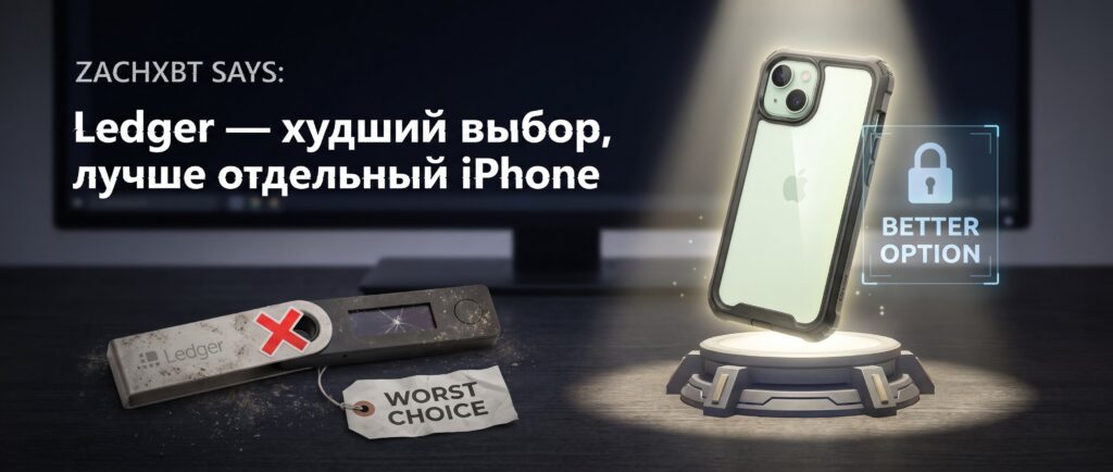 ZachXBT: Ledger — худший выбор, лучше отдельный iPhone