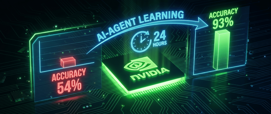 Nvidia: ИИ-агент дообучил модель за сутки, повысив точность с 54% до 93%