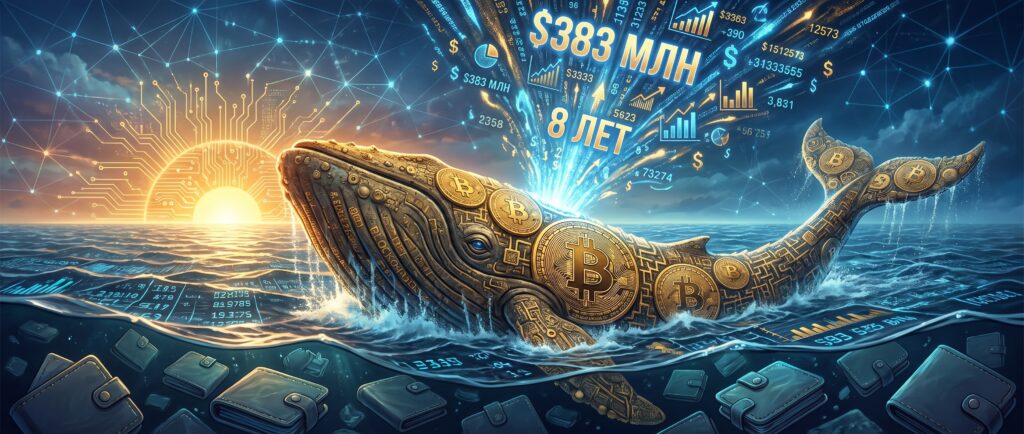 Пробуждение биткоин-кита: $383 млн переведены спустя 8 лет