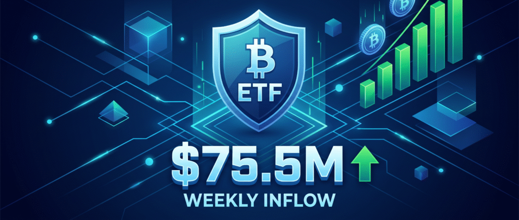 Вот краткий заголовок для этой новости:

Биткоин-ETF привлекли $75,5 млн за неделю