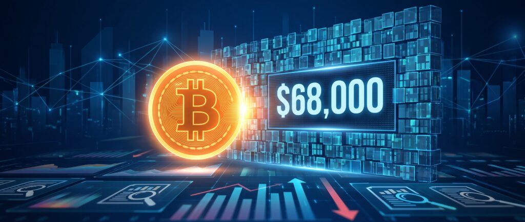 Вот краткий заголовок для новости:

Биткоин уперся в «стену» $68 000: аналитики оценили шансы на прорыв