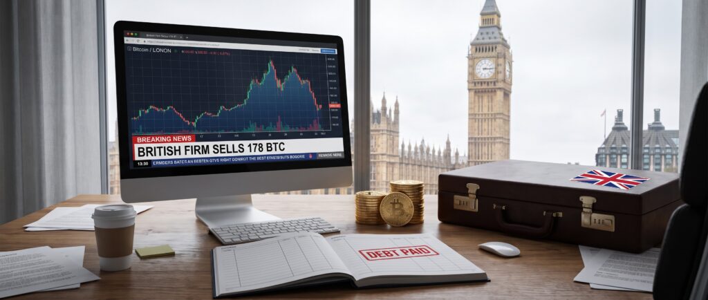 Британская компания продала 178 BTC для погашения долга