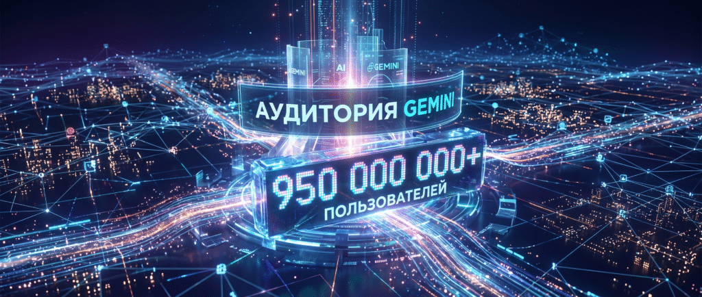 Аудитория Gemini достигла 950 млн человек