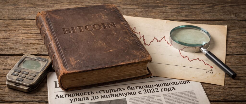 Активность «старых» биткоин-кошельков упала до минимума с 2022 года