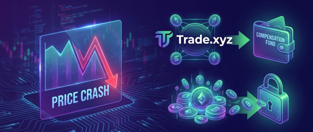 Trade.xyz компенсирует убытки трейдерам после обвала цены