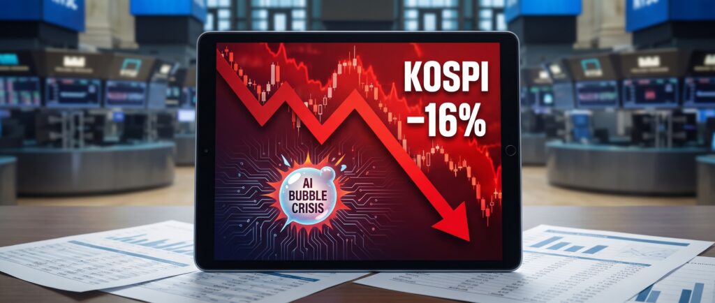 Обвал Kospi на 16% из-за кризиса ИИ-пузыря
