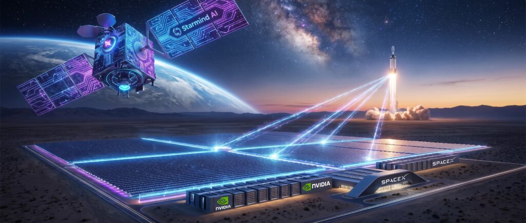 SpaceXAI и Nvidia развернут гигаваттные мощности и запустят ИИ-спутник Starmind AI