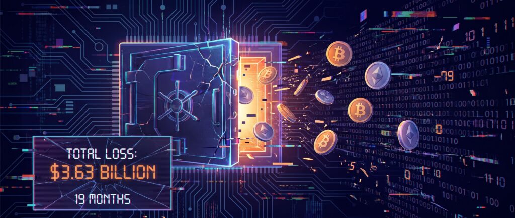 Криптоплатформы потеряли $3,63 млрд из-за хакерских атак за 19 месяцев