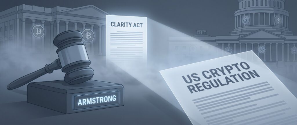 Армстронг: ясность в крипторегулировании США наступит независимо от CLARITY Act